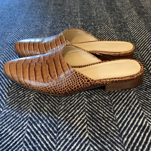 Freda Salvador Embossed Croc Mules - Picture 2 of 3